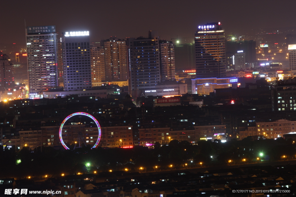 義烏夜景攝影圖__建筑攝影_建筑園林_攝影圖庫